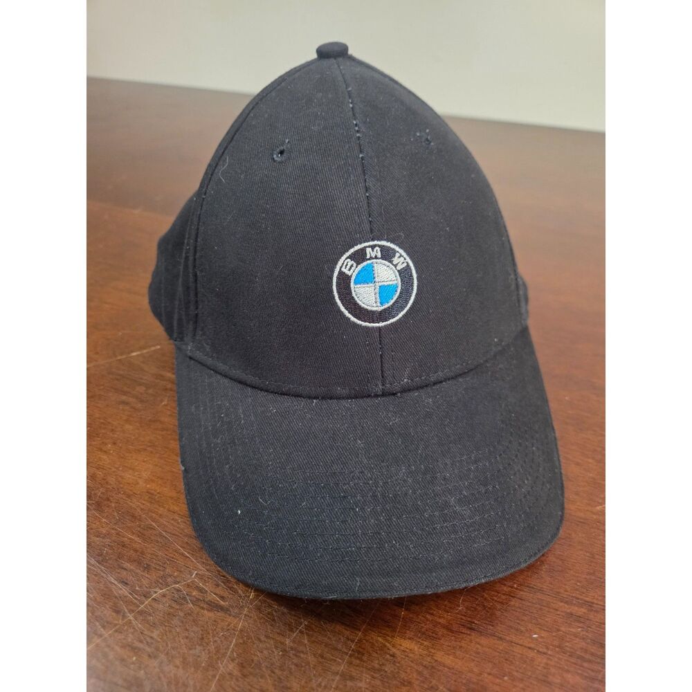 BMW Motorsport Black Baseball Cap Hat Adjustable Strapback Logo Racing Lifestyle